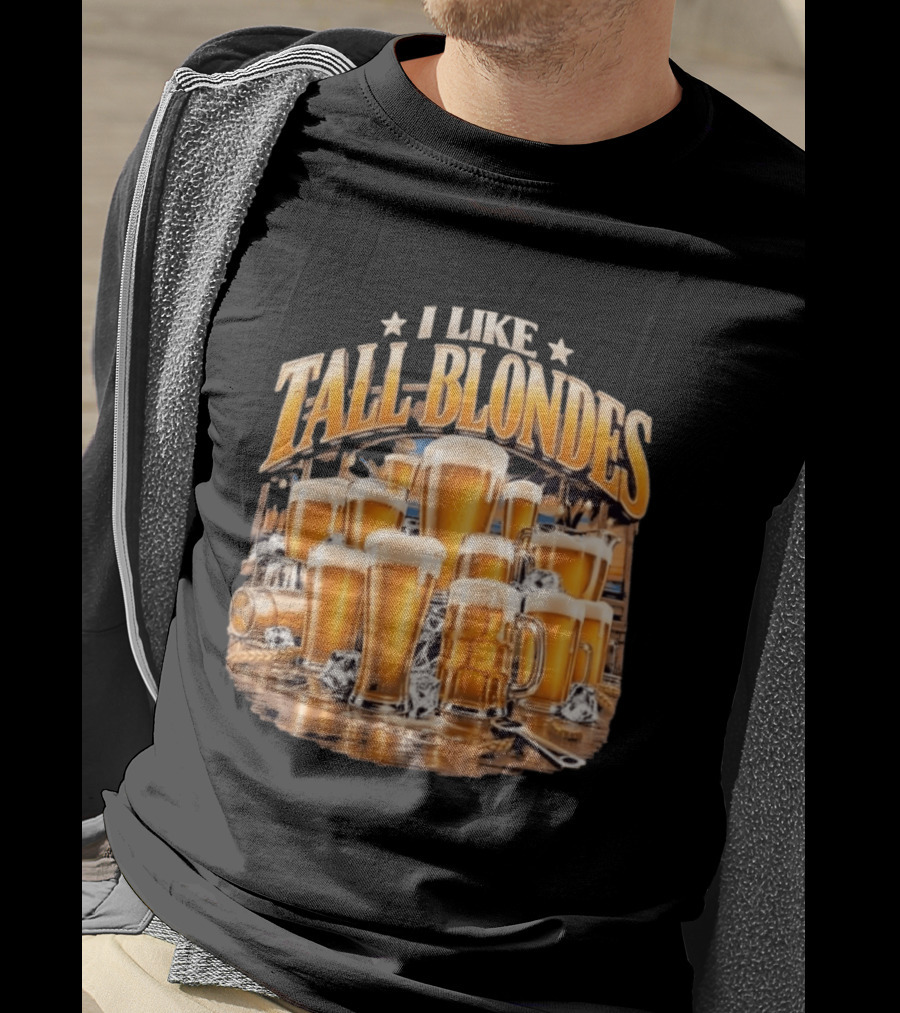 I Like Tall Blondes Beer Lover Blonde Ale Icy Pint Glasses T-Shirt