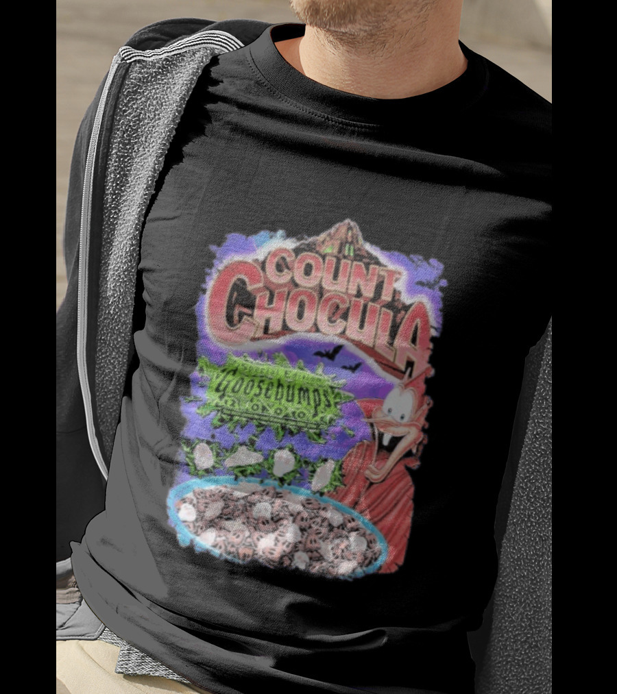 Count Chocula Special Edition Goosebumps Cereal Box T-Shirt