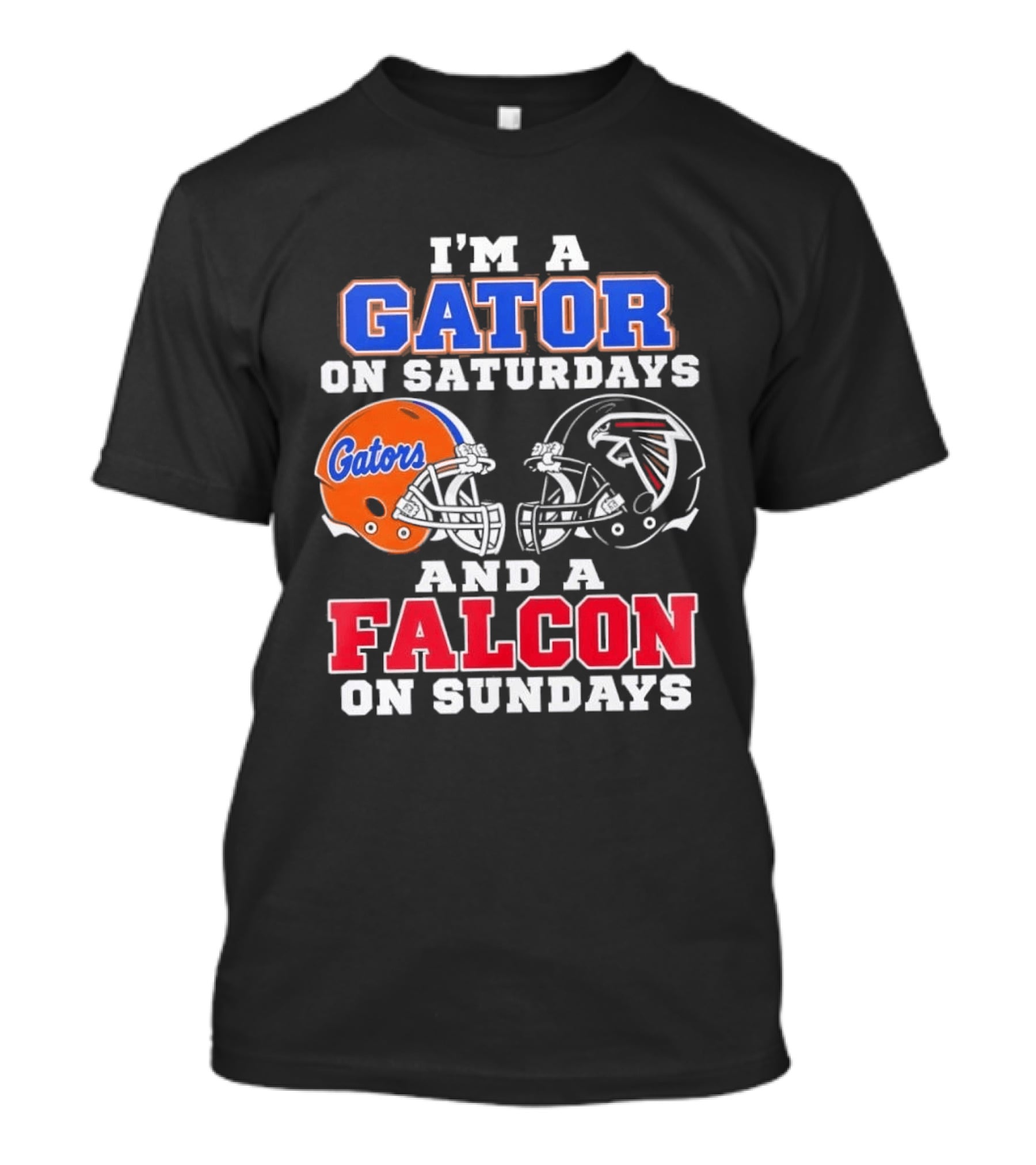 I'm A Gator On Saturdays And A Falcon On Sundays Helmet Fan Spirit T-Shirt