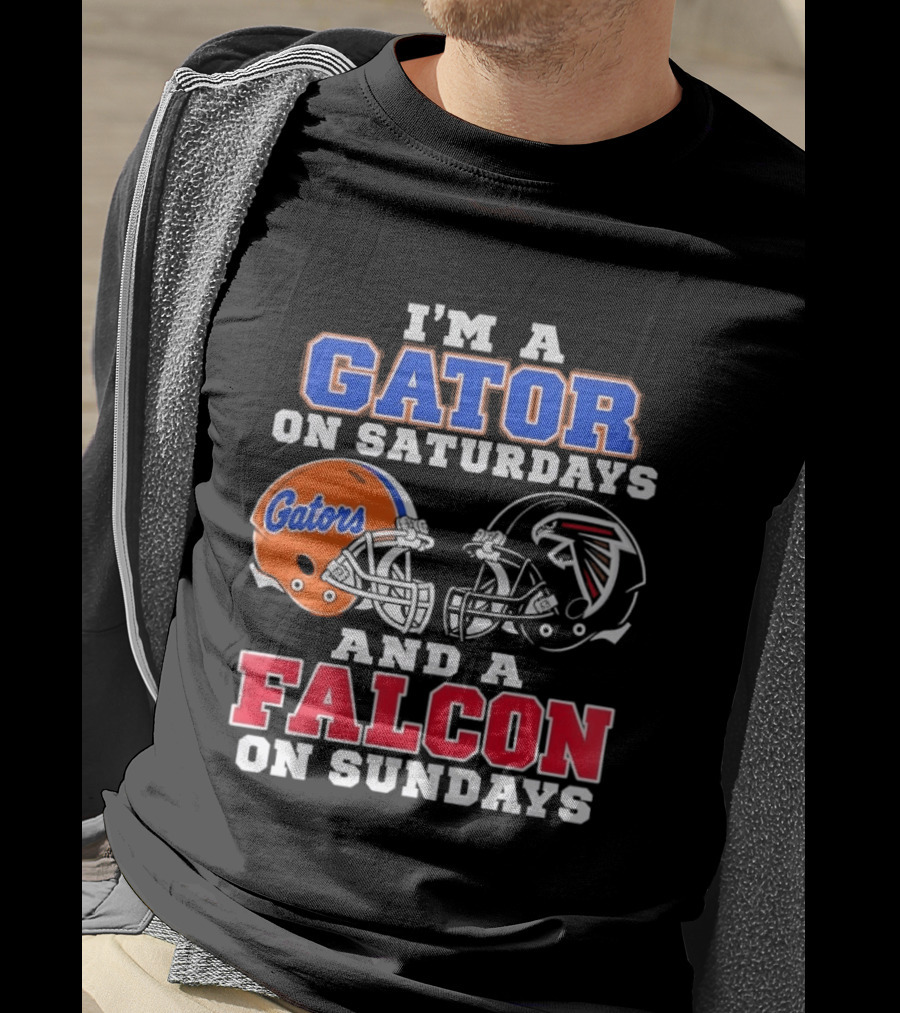 I'm A Gator On Saturdays And A Falcon On Sundays Helmet Fan Spirit T-Shirt
