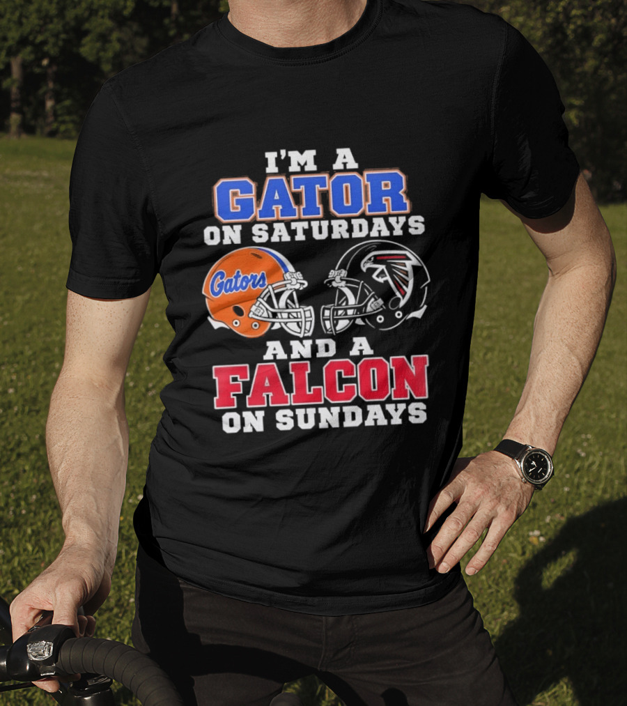 I'm A Gator On Saturdays And A Falcon On Sundays Helmet Fan Spirit T-Shirt