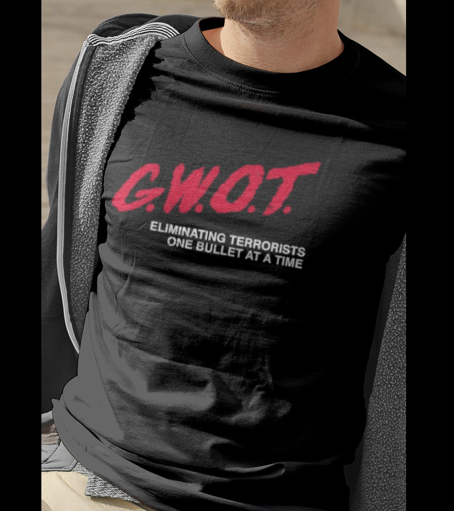 GWOT Eliminating Terrorists One Bullet At A Time Red T-Shirt