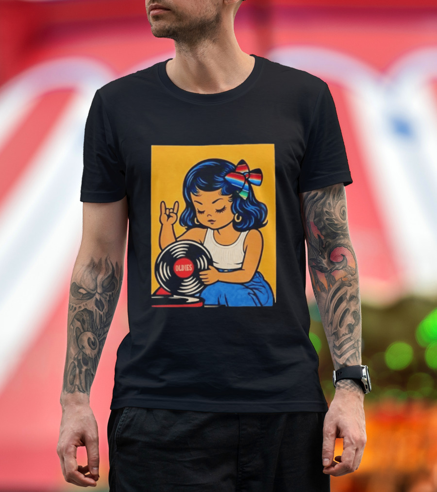 Oldies Lil Chingona Halloween 2026 Retro Record T-Shirt