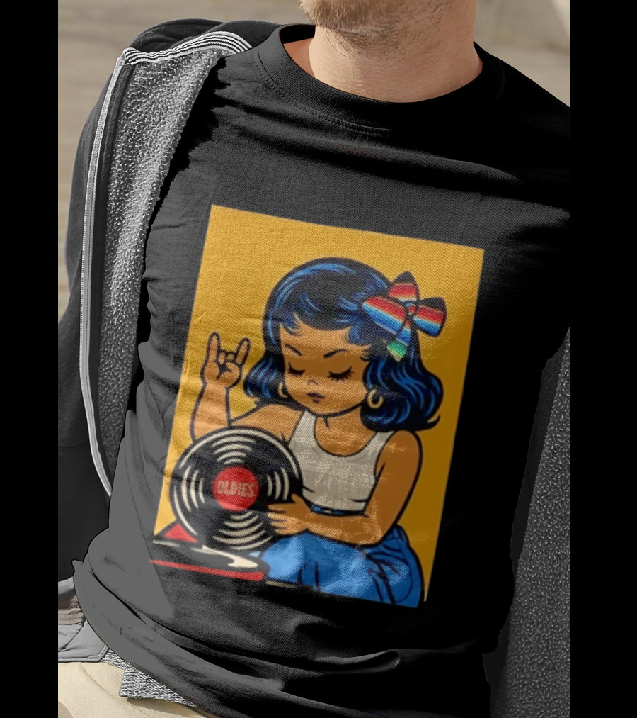 Oldies Lil Chingona Halloween 2026 Retro Record T-Shirt