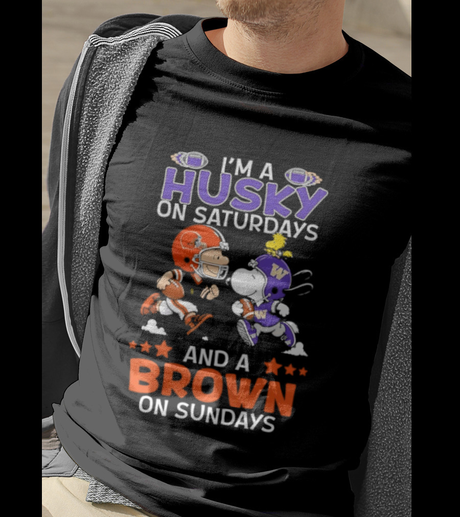 I'm A Husky On Saturdays Snoopy Charlie Brown On Sundays T-Shirt