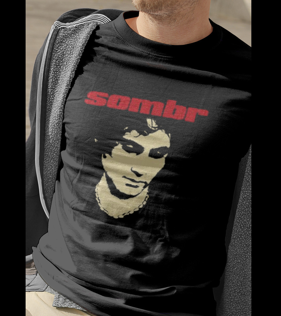 Sombr Looking Down Photo Black Tour Store T-Shirt