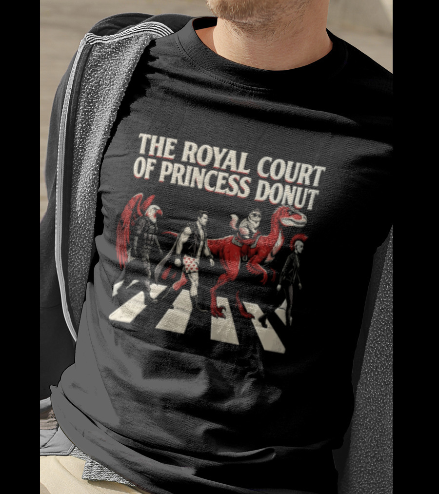 The Royal Court Of Princess Donut Abbey Road Dinosaur Parade T-Shirt