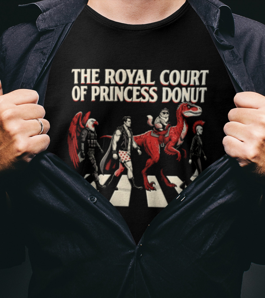 The Royal Court Of Princess Donut Abbey Road Dinosaur Parade T-Shirt