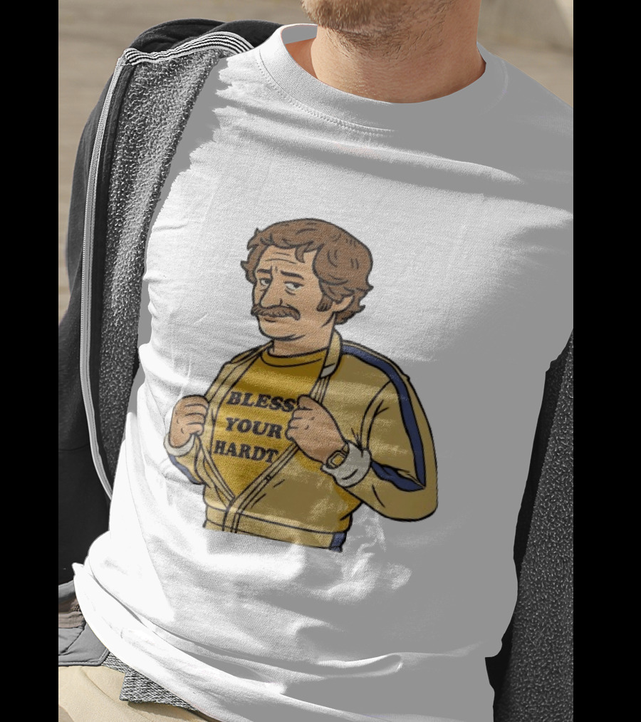 Bless Your Hardt Damn I'm Good Cartoon 70s Style Mustache Vintage Look T-Shirt