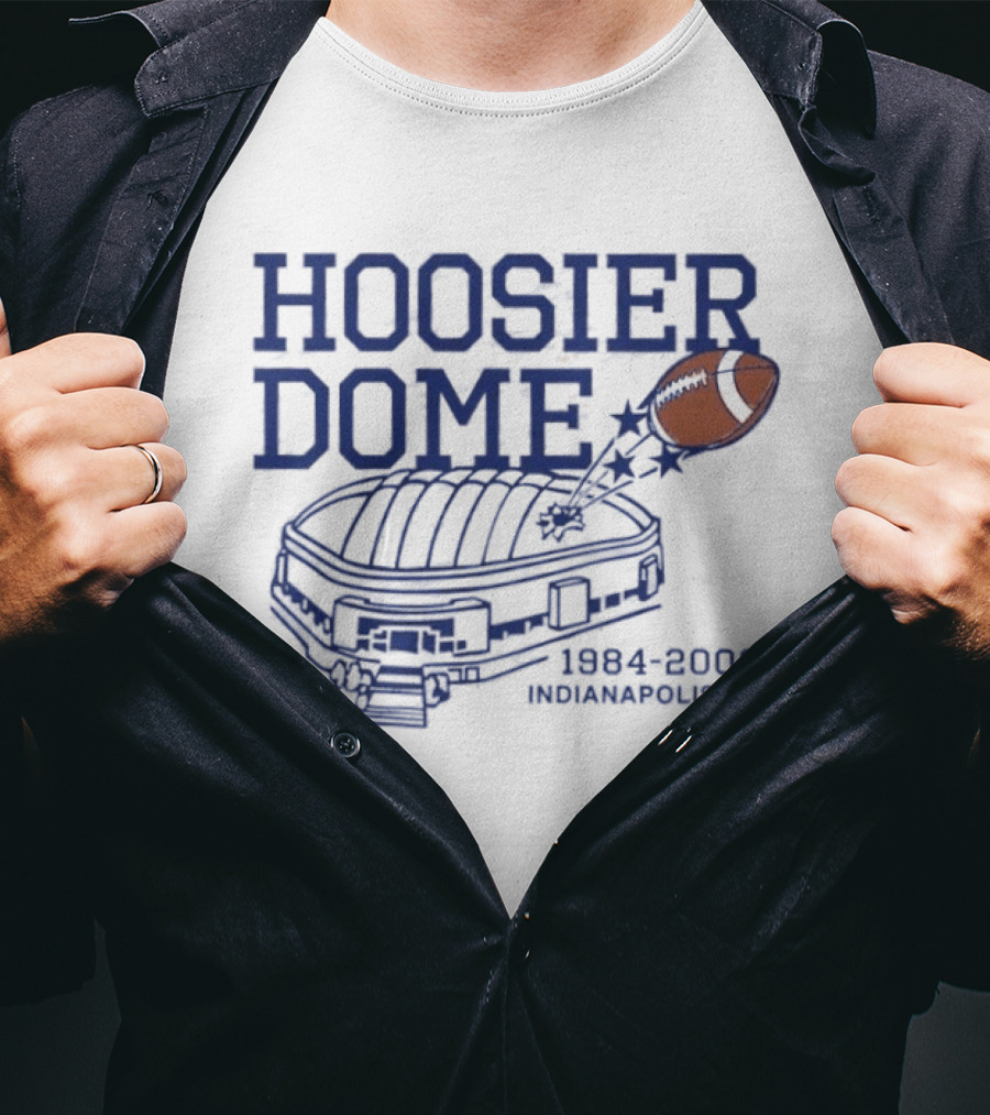 Hoosier Dome Indianapolis 1984 2008 Football Stadium Indiana T-Shirt