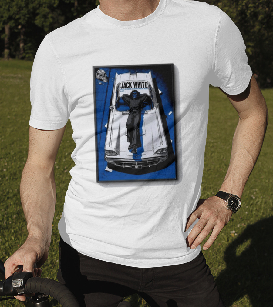 Jack White Phoenix AZ Concert October 3 2026 Classic Car And Skull T-Shirt