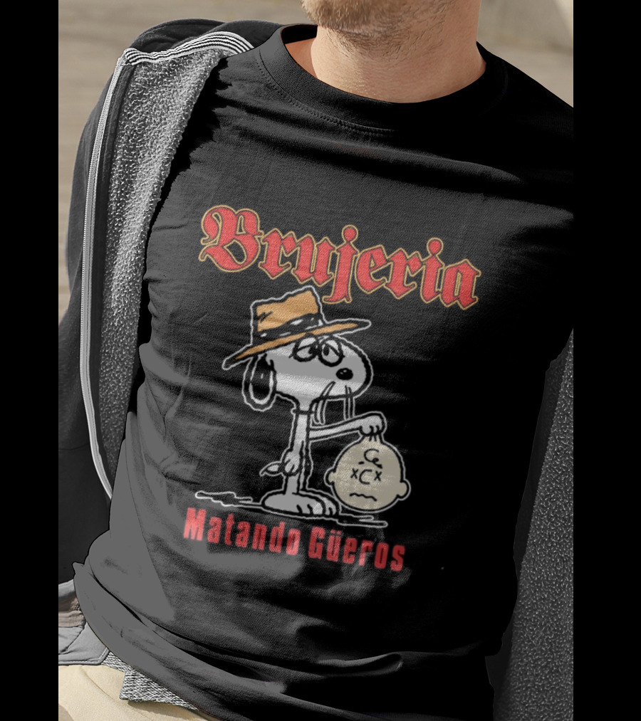 Brujeria Matando Güeros Snoopy Bootleg Metal Band Hat T-Shirt