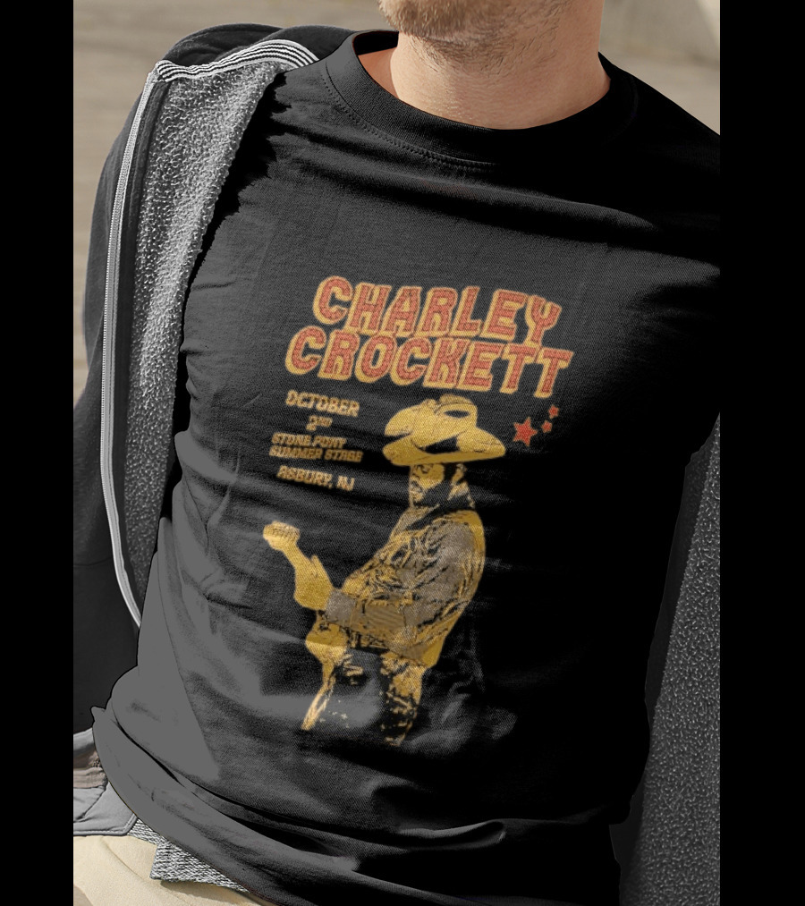 Charley Crockett October 2 Stone Pony Summer Stage Asbury Park NJ T-Shirt