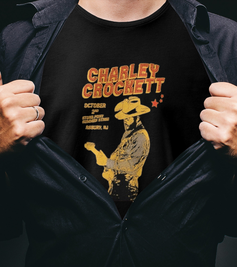Charley Crockett October 2 Stone Pony Summer Stage Asbury Park NJ T-Shirt