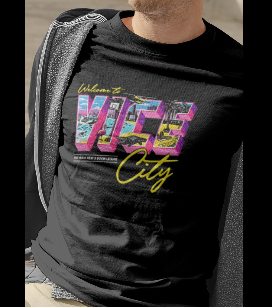 Welcome To Vice City Court Culture X Duvin Postcard T-Shirt