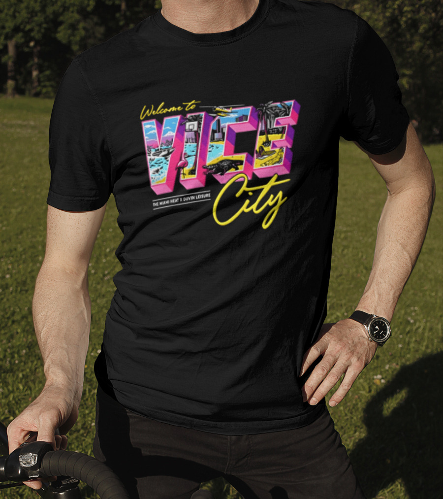 Welcome To Vice City Court Culture X Duvin Postcard T-Shirt