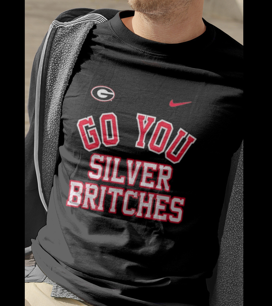 Georgia Bulldogs Go You Silver Britches Nike Iconic Team Pride T-Shirt