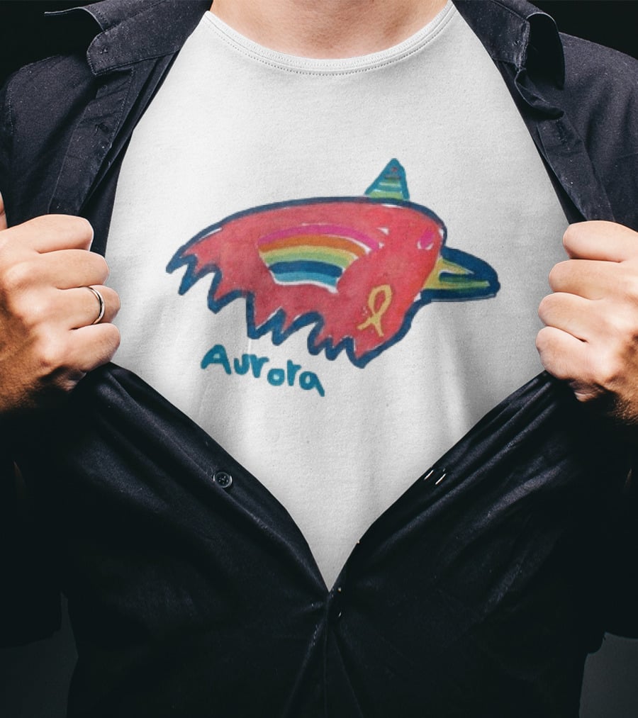 Baltimore Ravens Crucial Catch Aurora Rainbow Bird T-Shirt