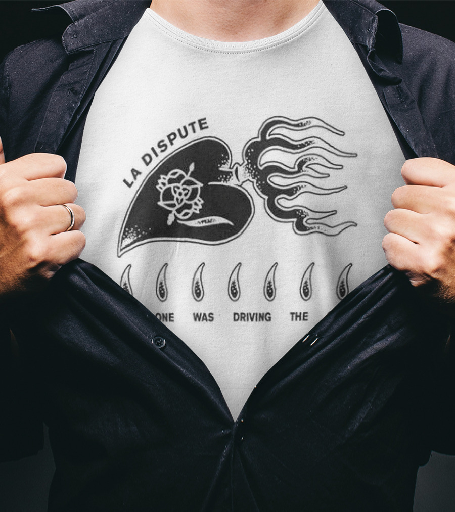 La Dispute Burning Heart Orchid Flame Crying T-Shirt