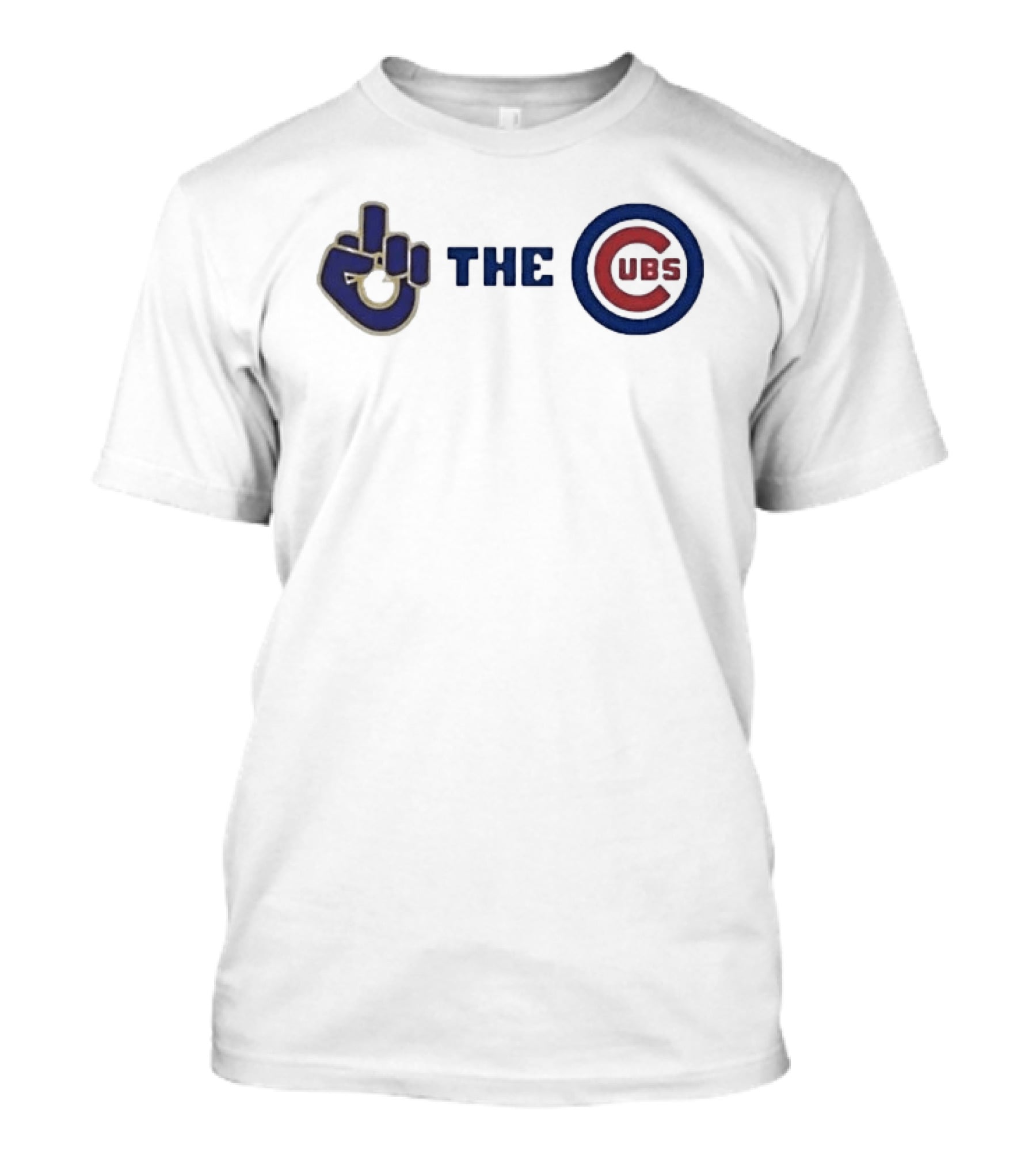 Milwaukee Brewers Middle Finger Gesture C Cubs Rivalry T-Shirt