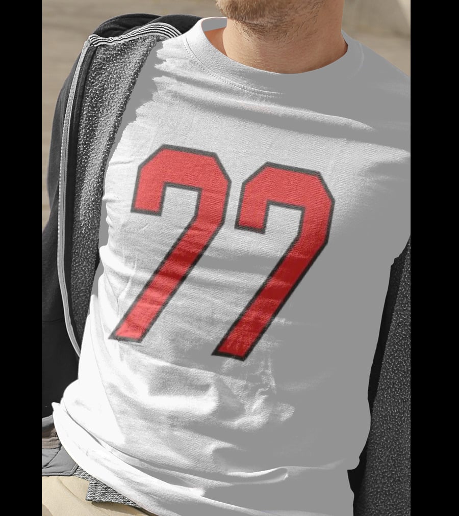 Sombr Tour Store 77 Red Ringer Classic Block Number T-Shirt