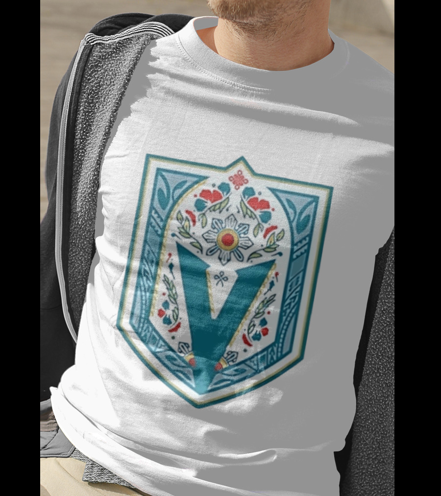 Vegas Golden Knights Floral Crest OneRealm V T-Shirt