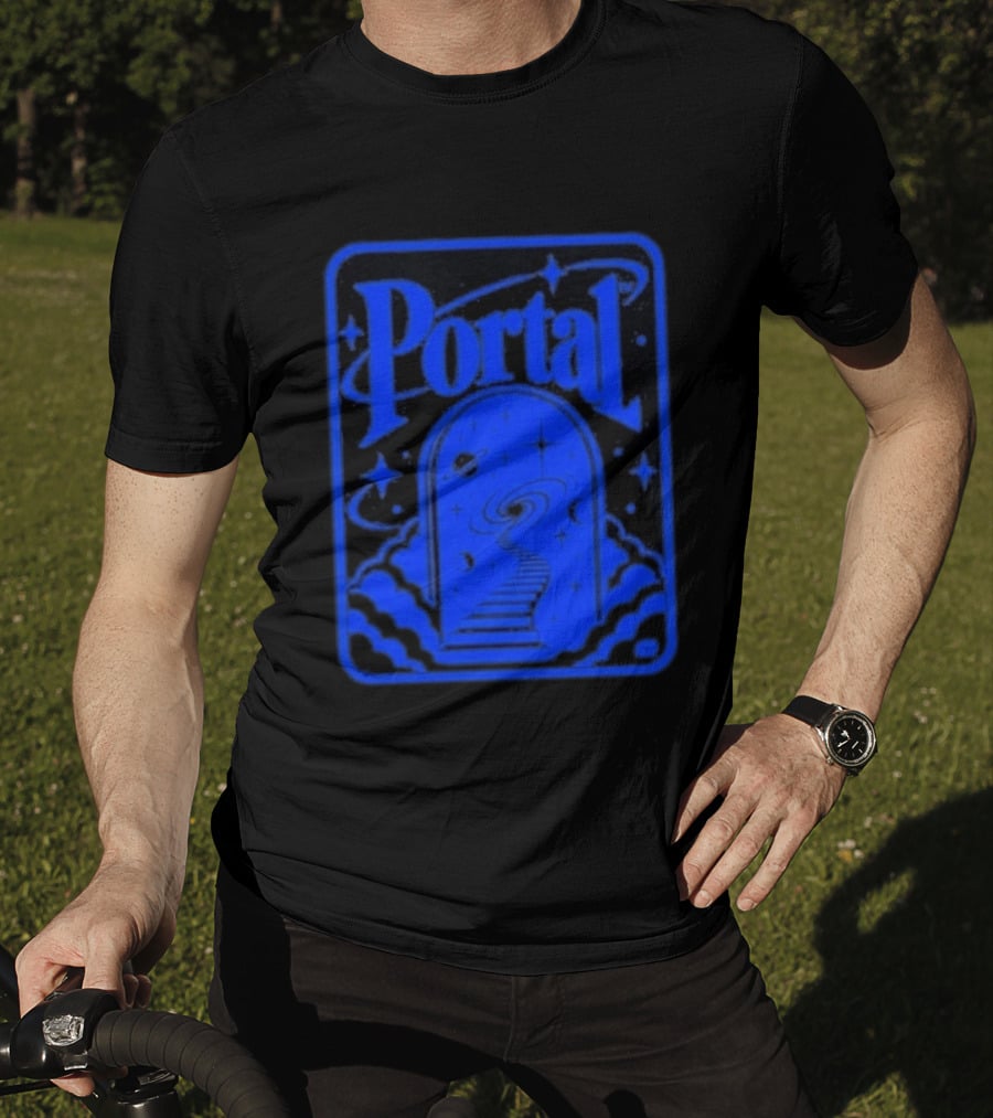 Synaptrix Labs Limited Edition Portal Cosmic Stairway Stars And Planets T-Shirt