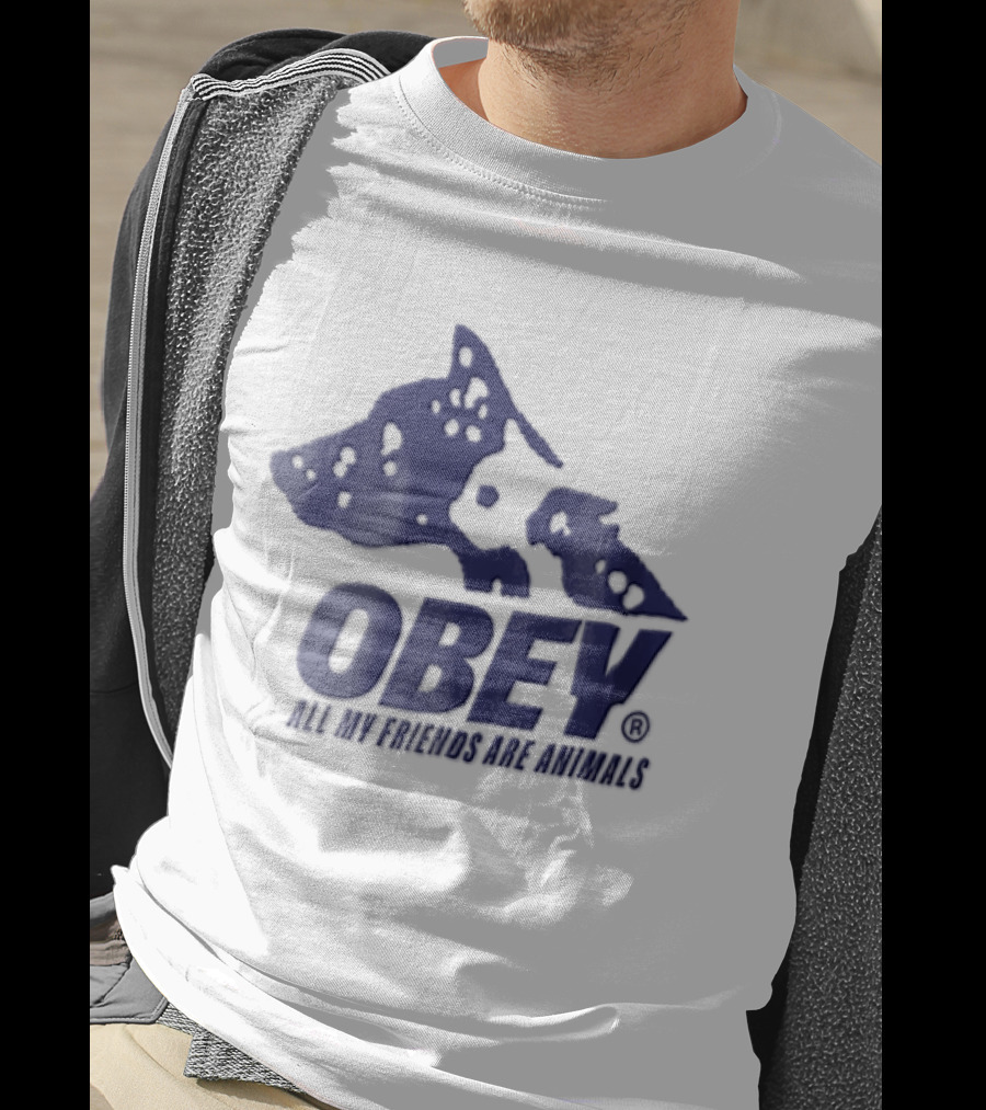 Obey All My Friends Are Animals Dog T-Shirt