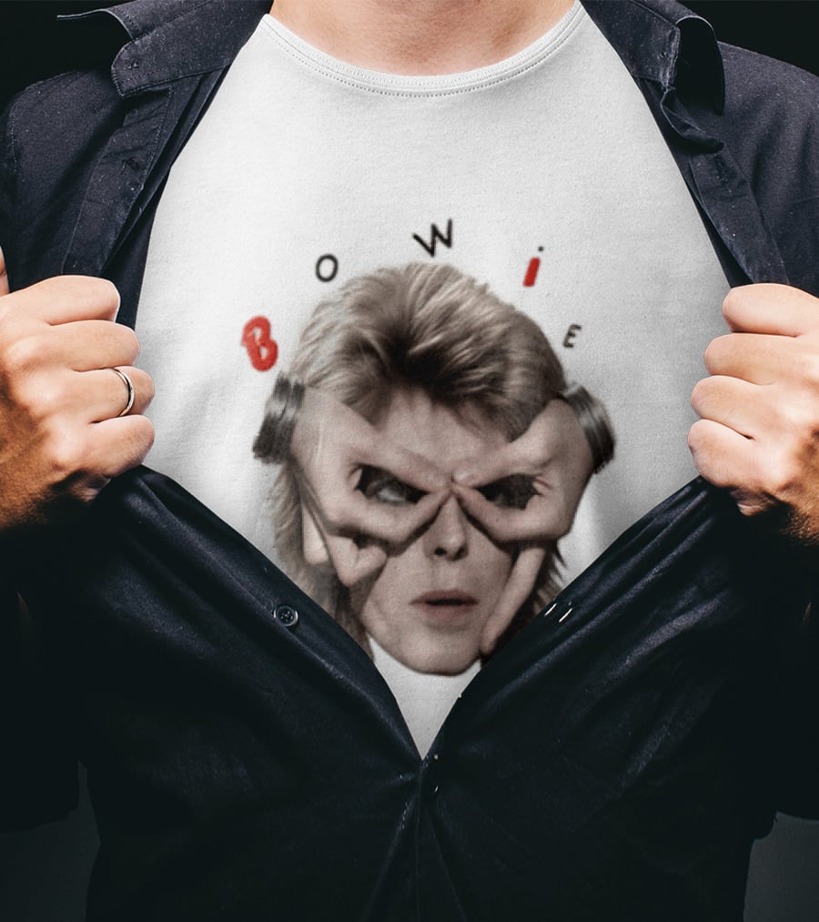 Bowie David Bowie Hands Framing Eyes Retro Music T-Shirt