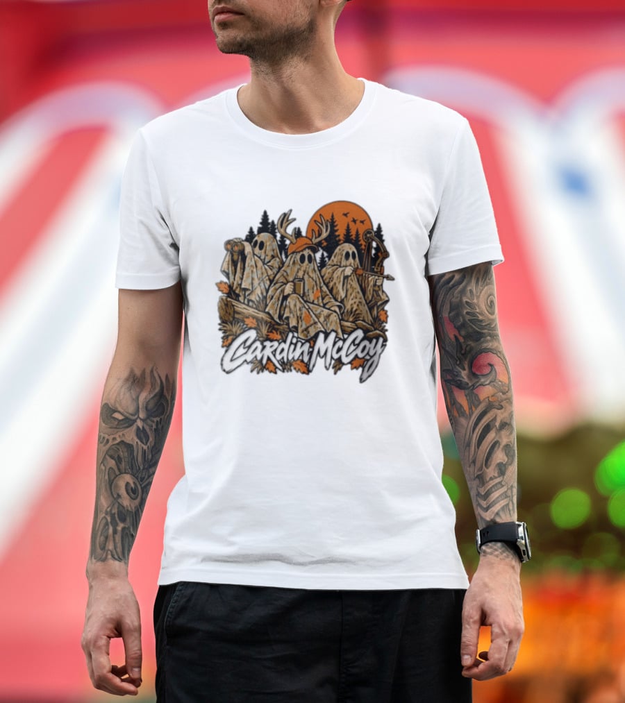 Cardin McCoy Three Ghosts Camouflage Hunting Forest Scene T-Shirt