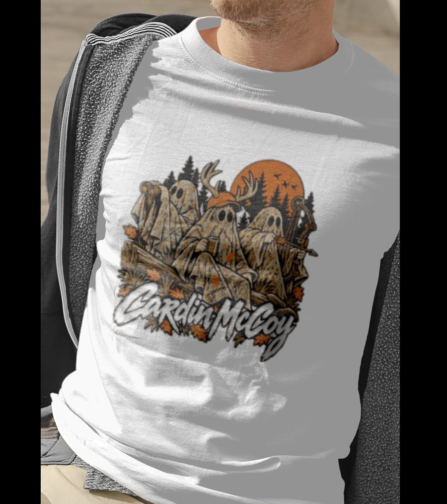 Cardin McCoy Three Ghosts Camouflage Hunting Forest Scene T-Shirt