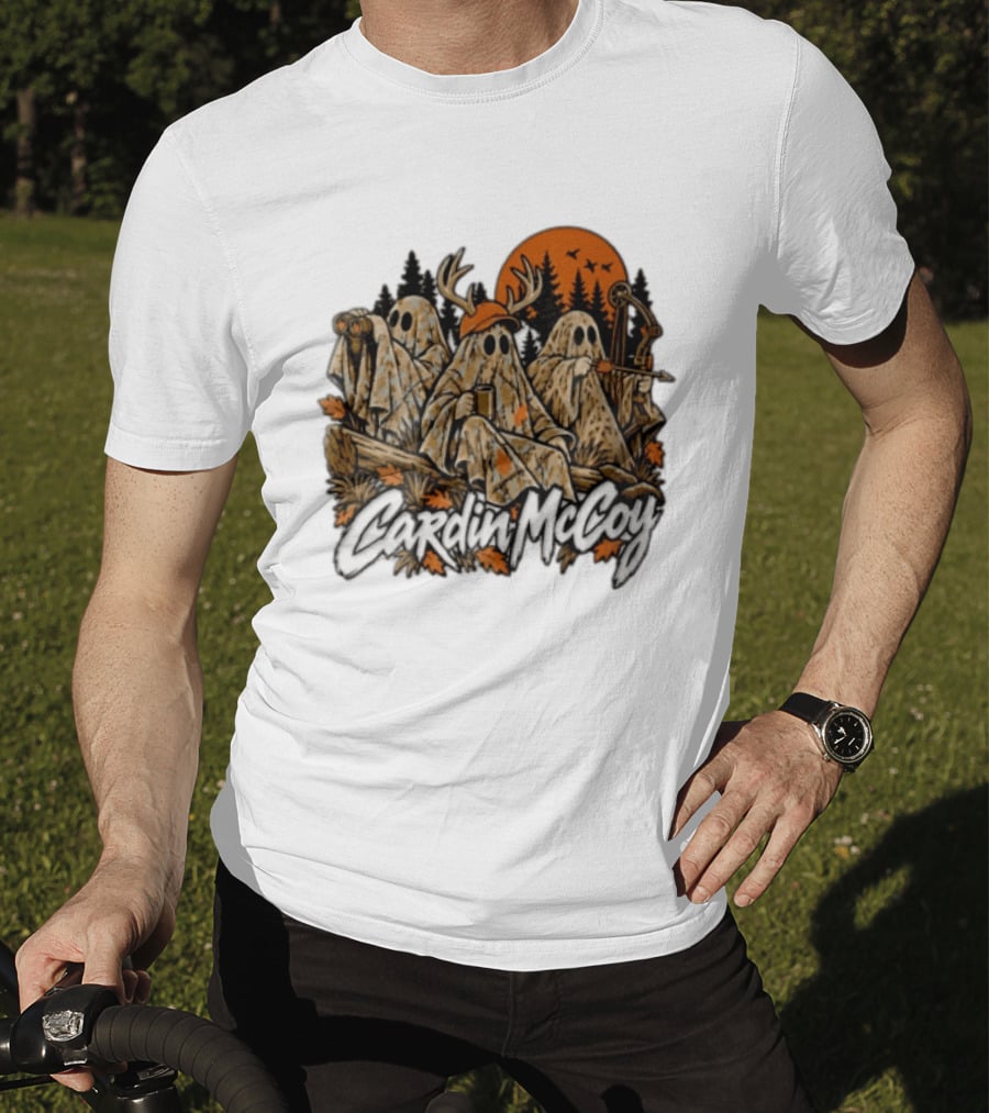 Cardin McCoy Three Ghosts Camouflage Hunting Forest Scene T-Shirt