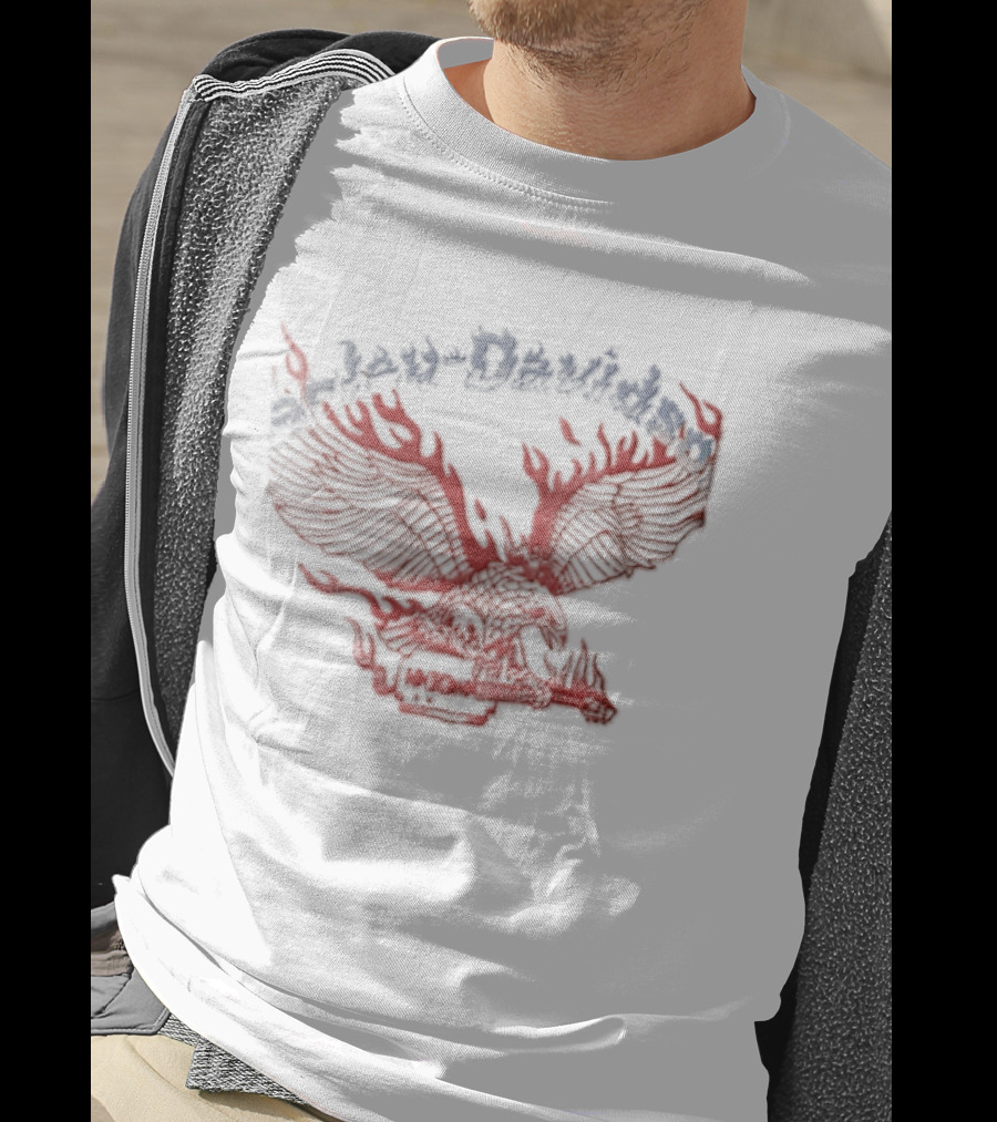 Harley Davidson Flaming Eagle Electric Guitar T-Shirt