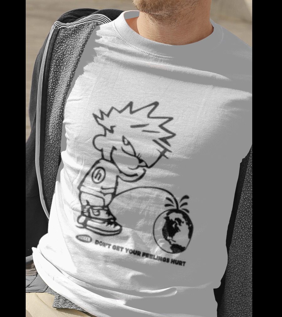 Hidden Store Don't Get Your Feelings Hurt Calvin Piss Cartoon T-Shirt