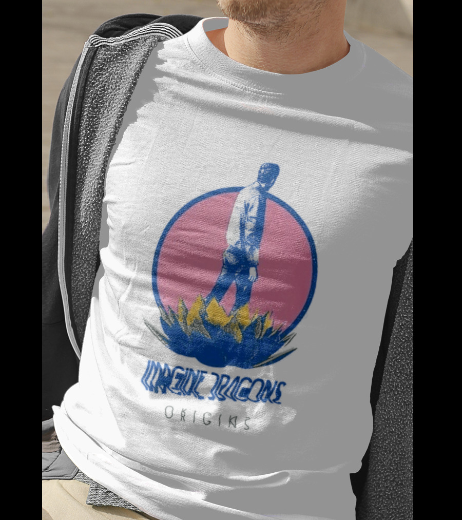 Imagine Dragons Origins Lotus Inverted Pink Circle T-Shirt