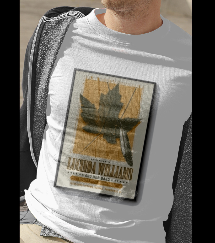 An Evening With Lucinda Williams And Her Band World's Gone Wrong Tour 10 7 2026 Uptown Theatre Providence RI Leaf And Feather T-Shirt