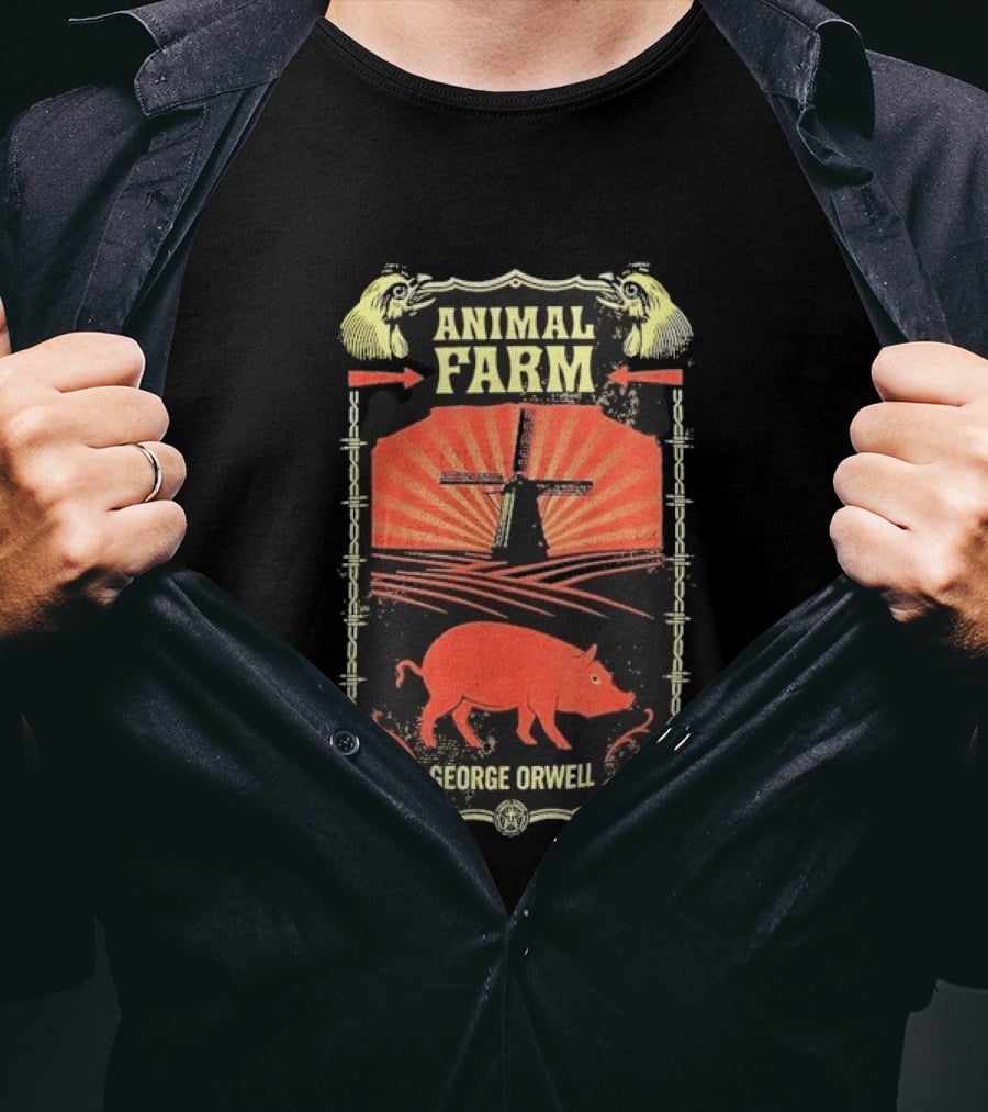 Animal Farm Obey George Orwell Classic Windmill And Pig T-Shirt