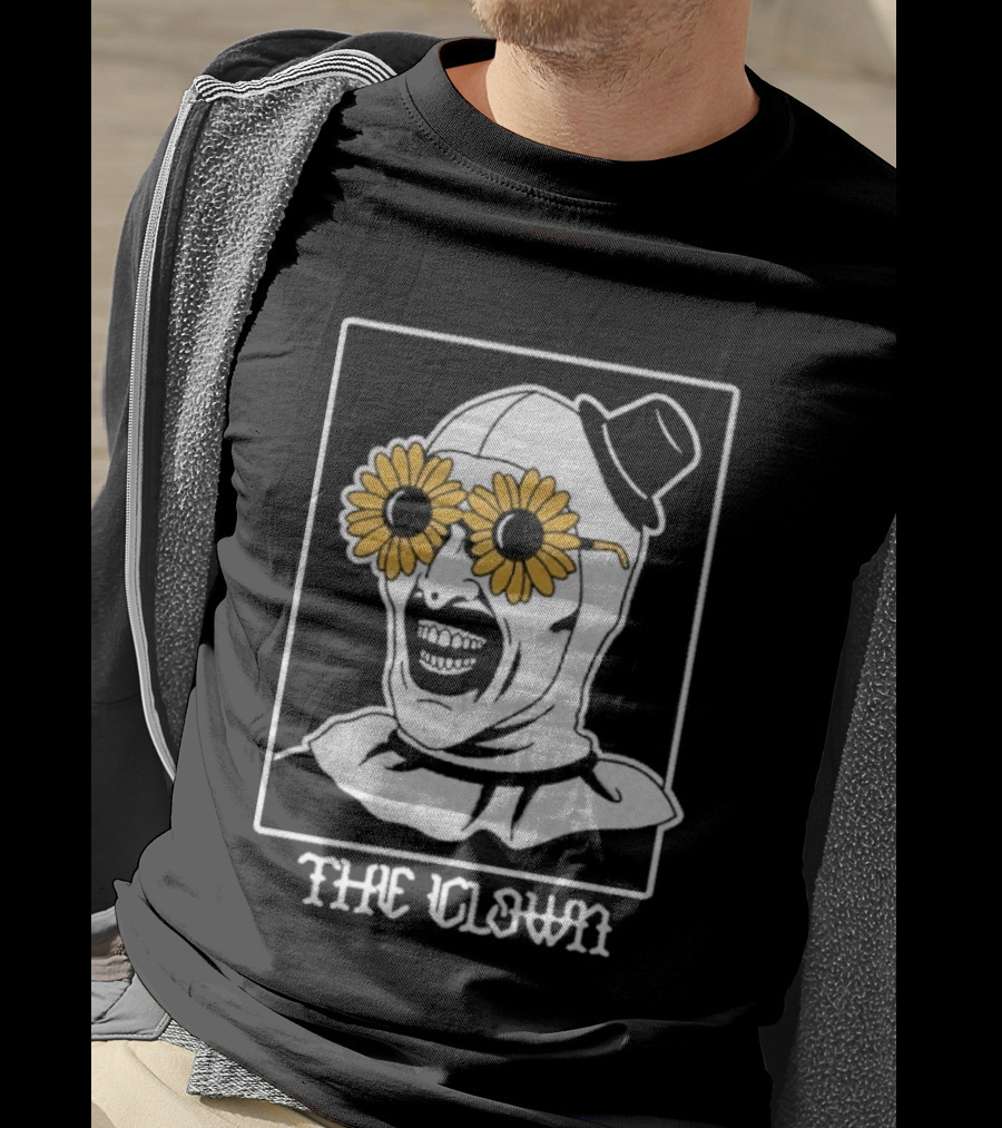 Bad Monday Heavy The Clown Sunflower Glasses Boater Hat T-Shirt