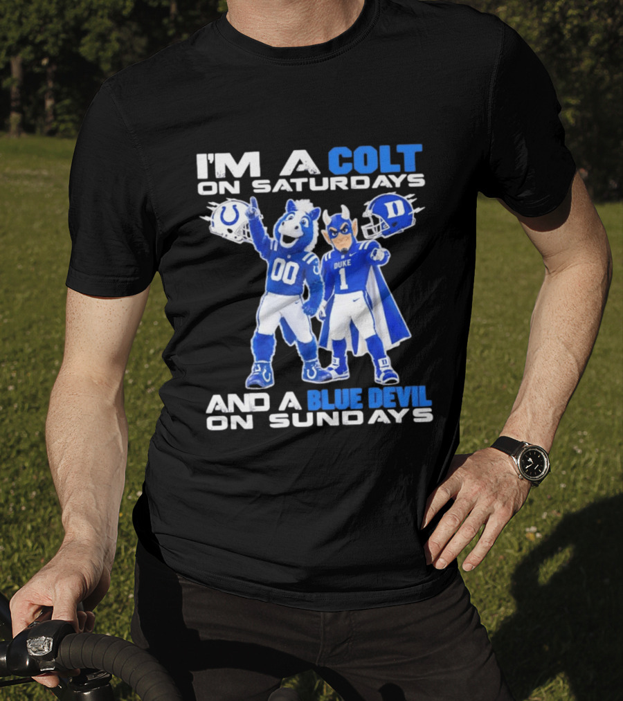 Indianapolis Colts Saturdays Duke Blue Devils Sundays Mascots T-Shirt