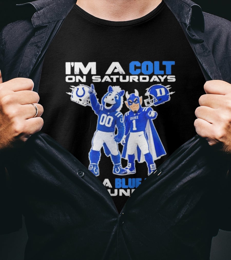 Indianapolis Colts Saturdays Duke Blue Devils Sundays Mascots T-Shirt