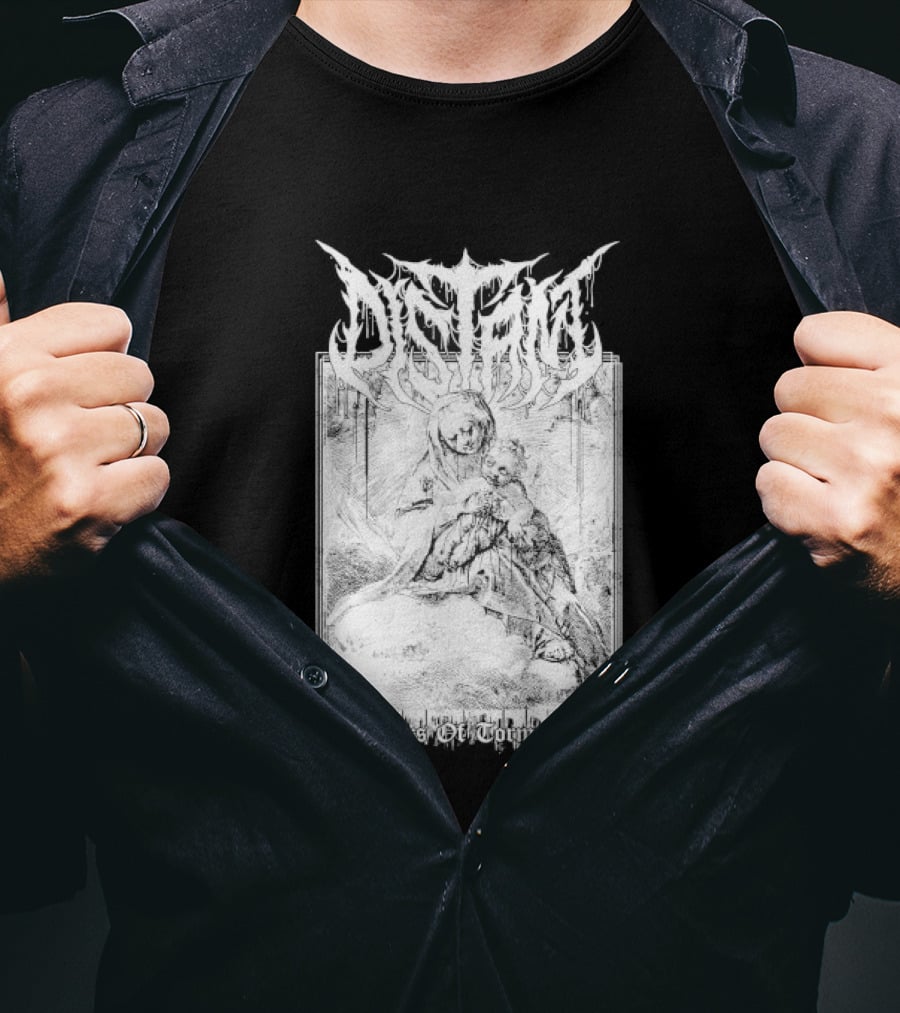 Distant Heirs Of Torment Angelic Figure Holding Sword Fantasy T-Shirt