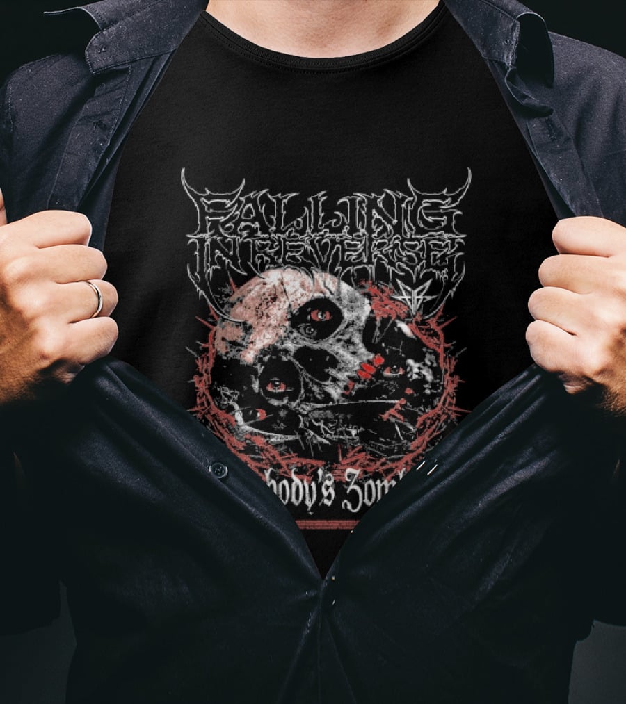 Falling In Reverse Everybody's Zombified Skull T-Shirt
