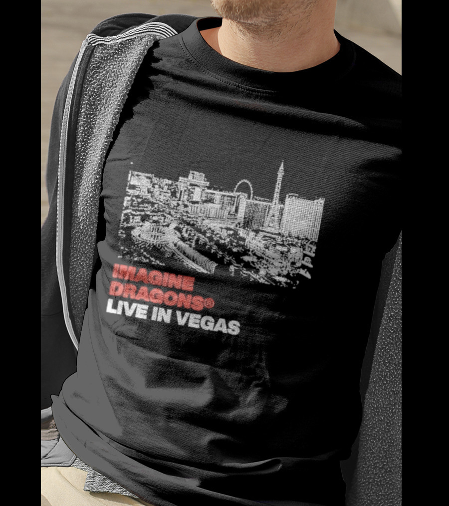 Imagine Dragons Live In Vegas Skyline Concert T-Shirt