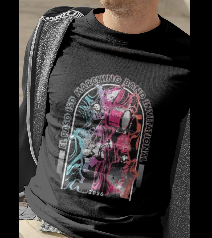 El Paso ISD Marching Band Invitational 2026 Music Performance Event T-Shirt