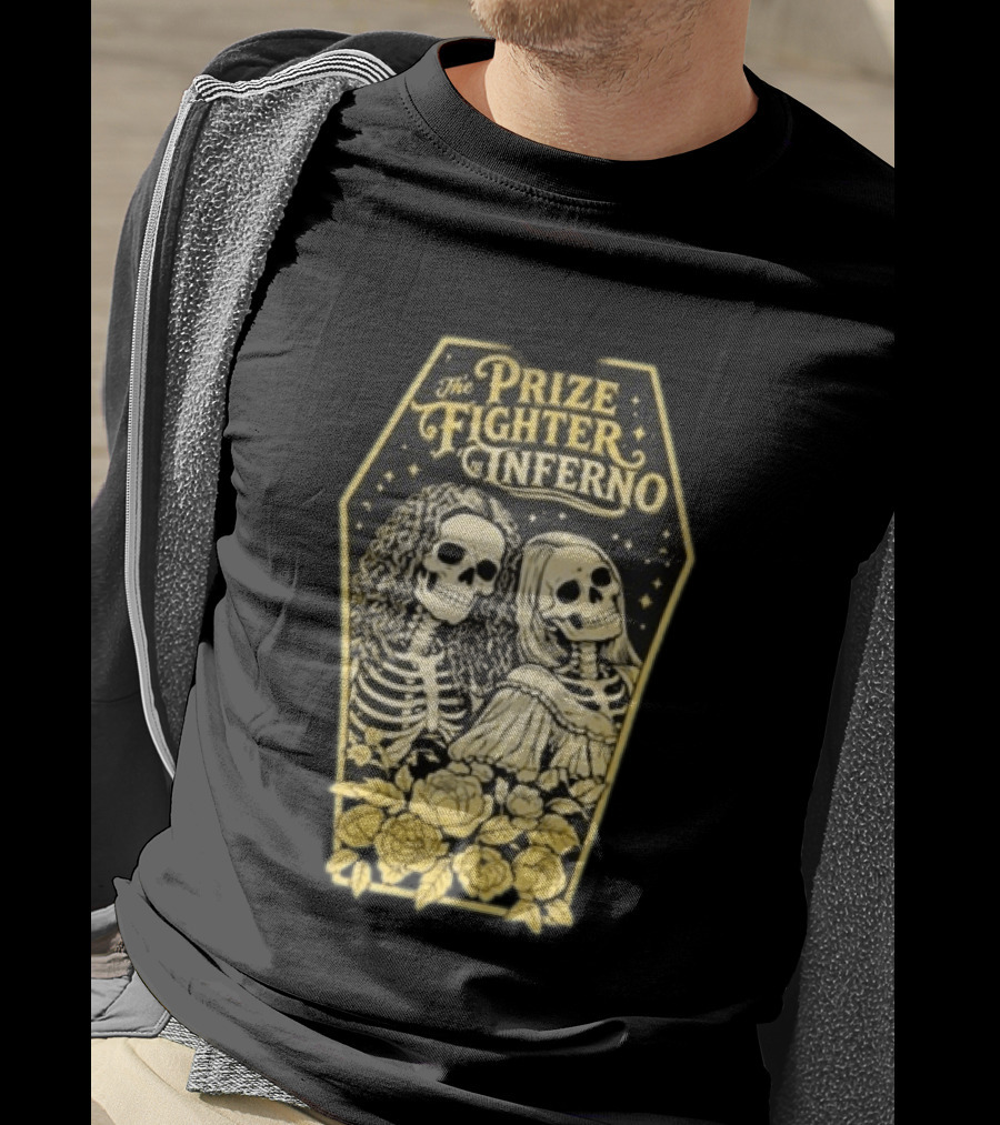 Skeleton Lovers Coffin The Prize Fighter Inferno Floral Festival 2026 T-Shirt