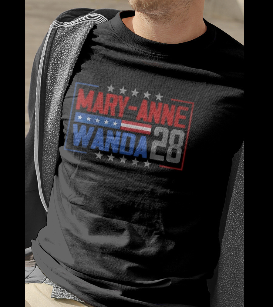 Mary Anne Wanda 28 American Flag Stars And Stripes T-Shirt