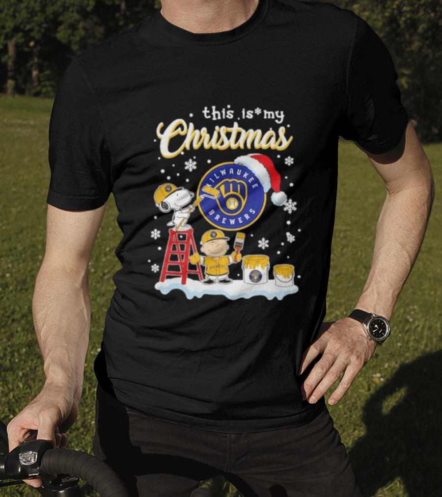 Milwaukee Brewers Snoopy Woodstock Charlie Brown Christmas 2026 T-Shirt