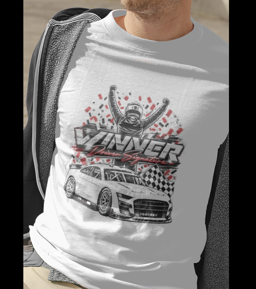 Chase Briscoe South Point 400 Race Winner Driver Signature Victory Car Roses T-Shirt