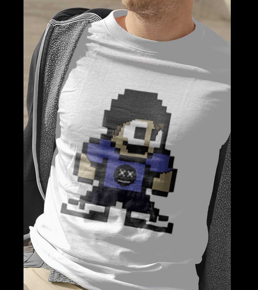 Eddsworld Tom Pixel Art With Black Beanie And Blue T-Shirt