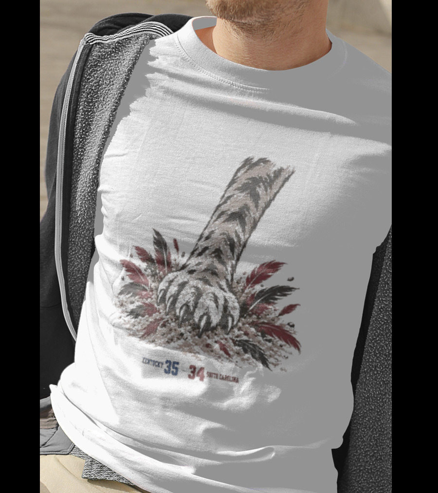 Kentucky Wildcats 35 34 South Carolina Gamecocks Claw And Feathers T-Shirt